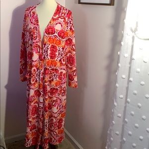 LuLaRoe waffle textured pink orange Sarah size L